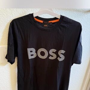 Boss Black Short Sleeve Tee with Graphic Logo